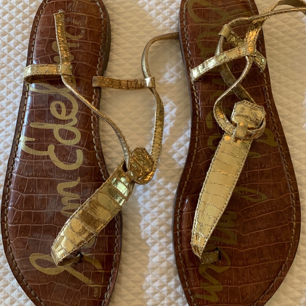 Sam Edelman gold sandals
